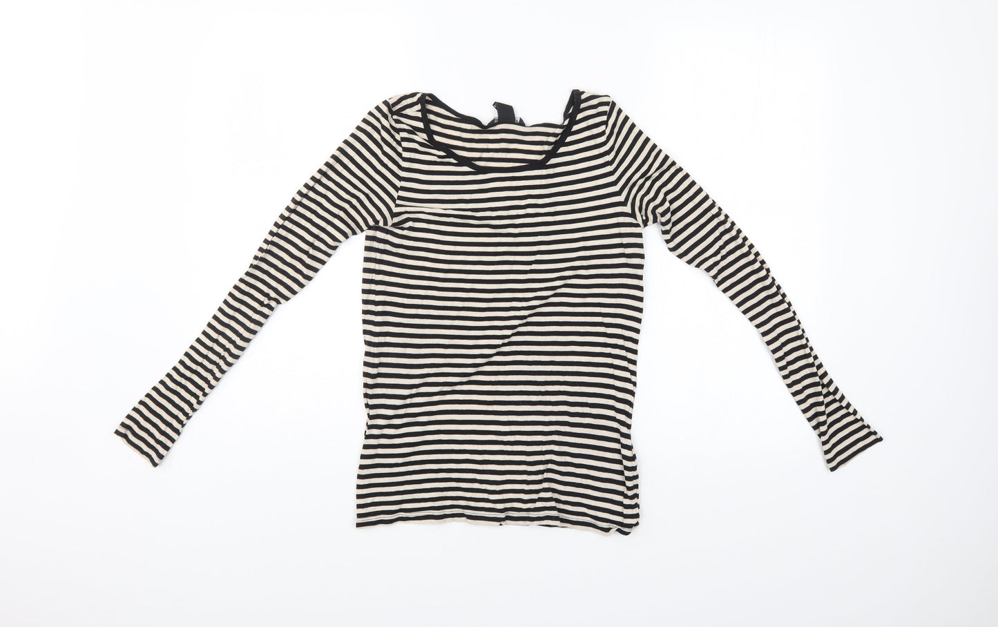 H&M Womens Black Striped  Pullover Jumper Size S