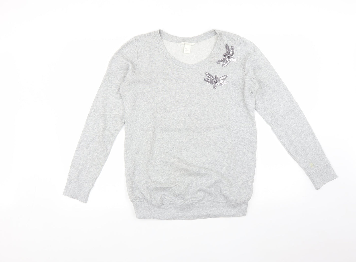 H&M Womens Grey   Pullover Jumper Size M  - Dragonfly
