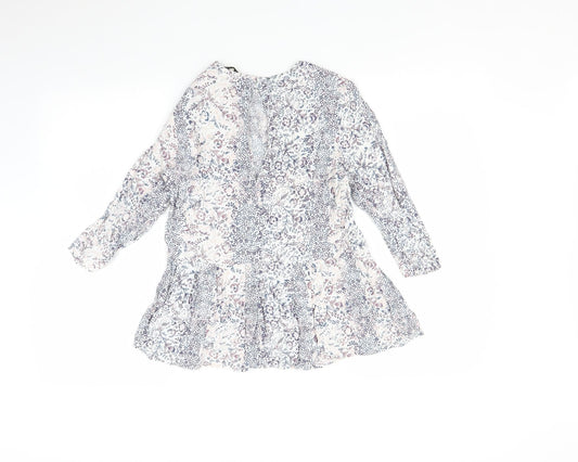 NEXT Womens Pink Floral  Basic Blouse Size 8