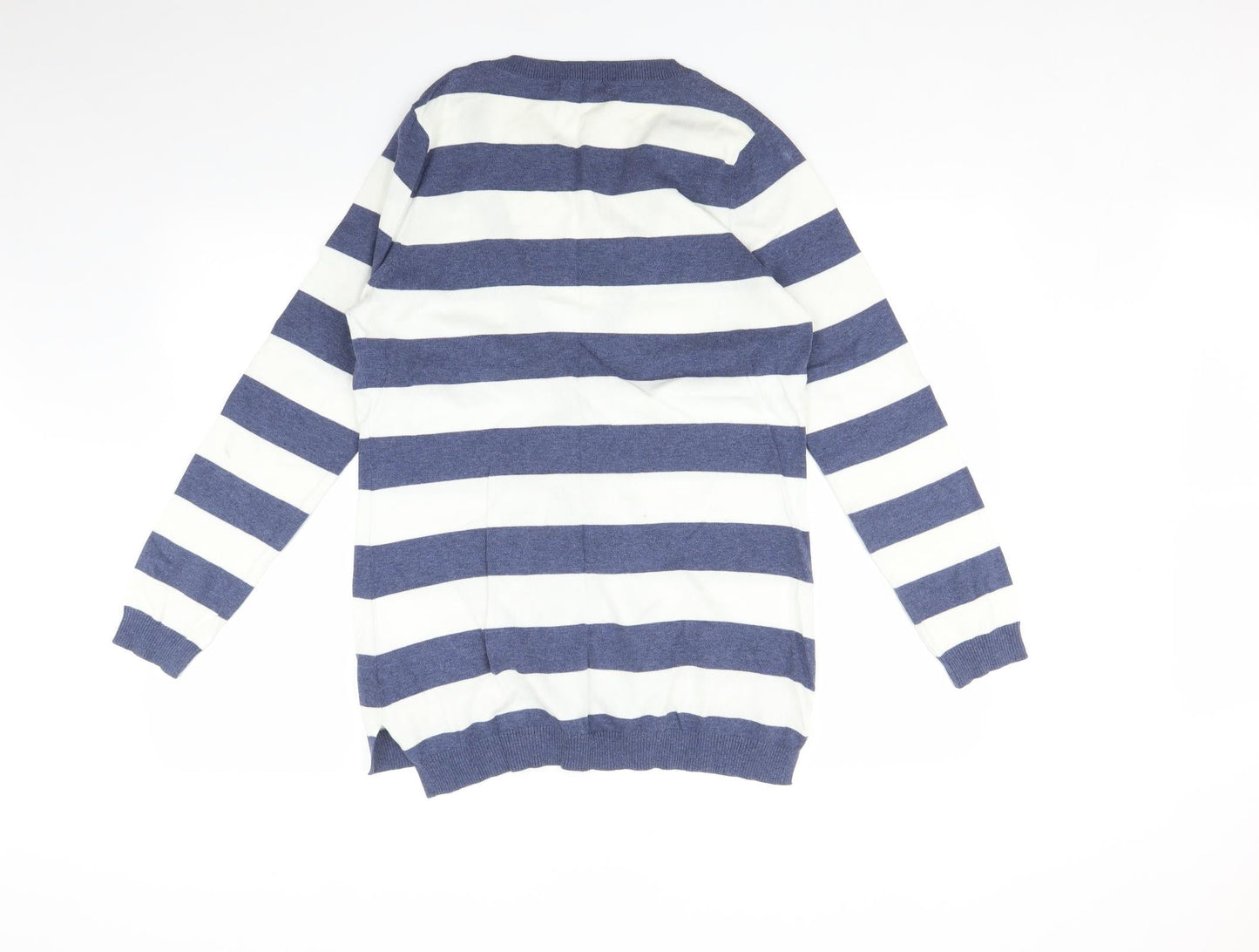 South Womens Blue Striped  Cardigan Jumper Size 12