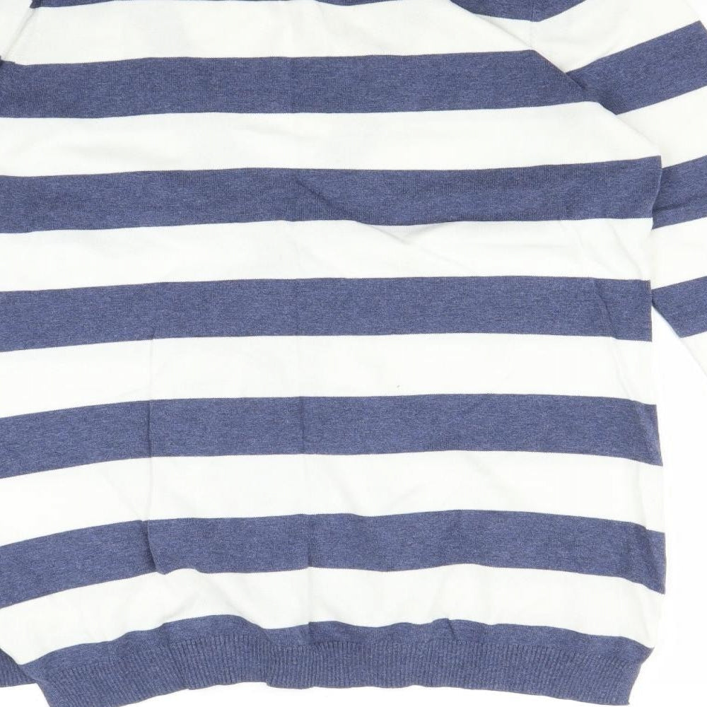 South Womens Blue Striped  Cardigan Jumper Size 12