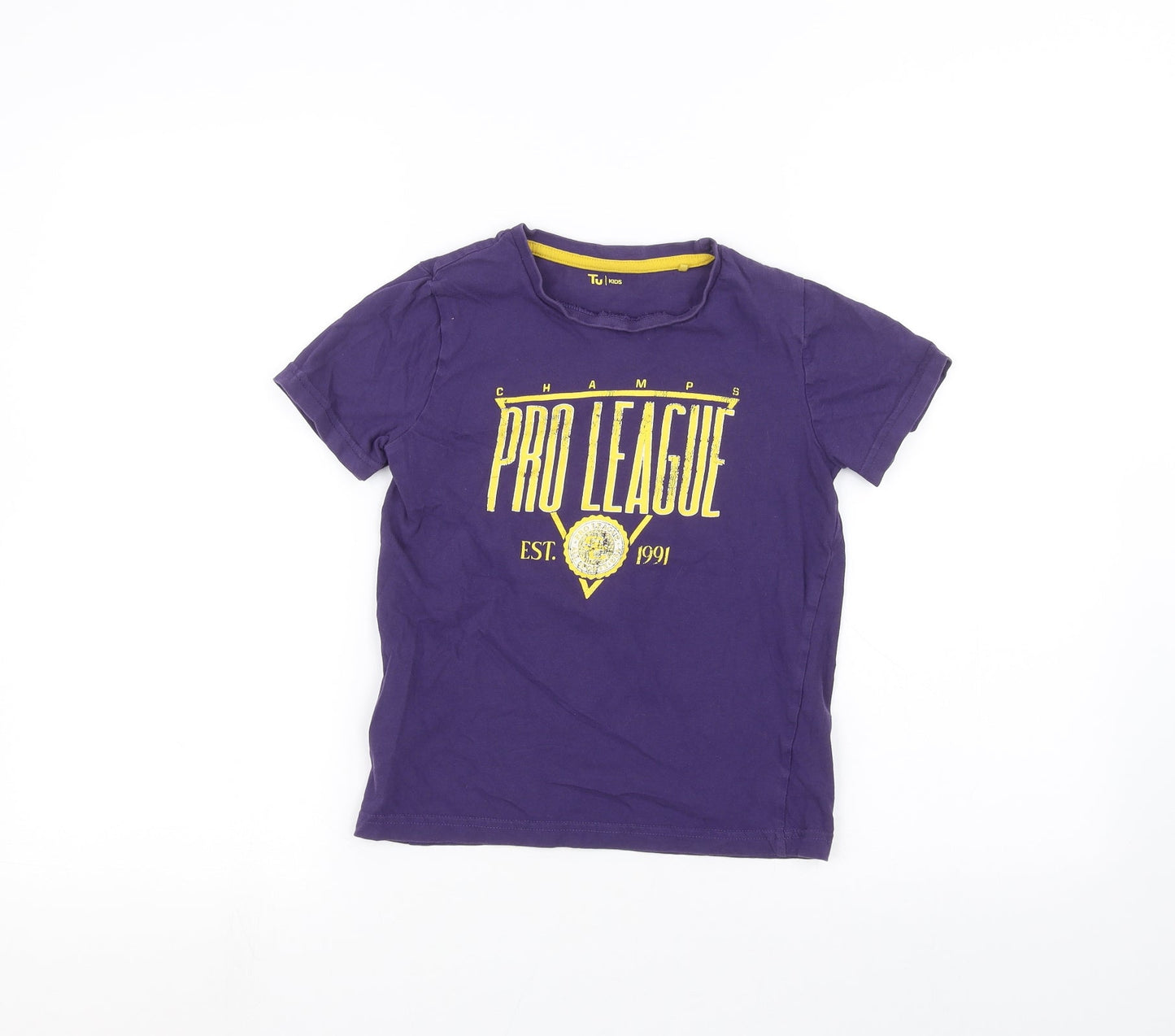 TU Girls Purple   Basic T-Shirt Size 8 Years