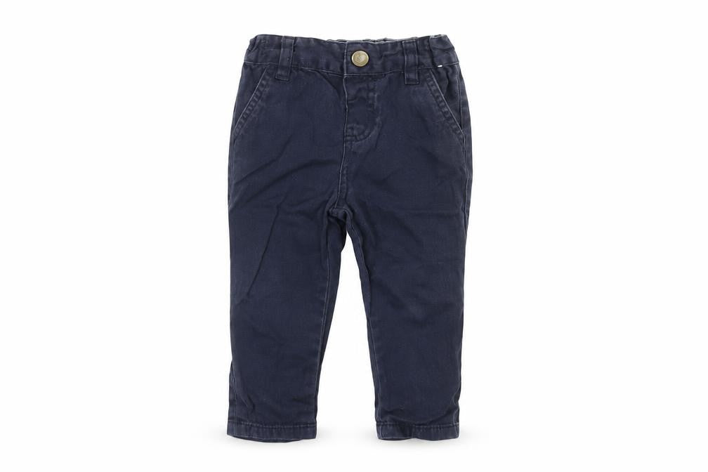 Front view of Denim & Co. Baby Blue Jeans, size 12-18, Months