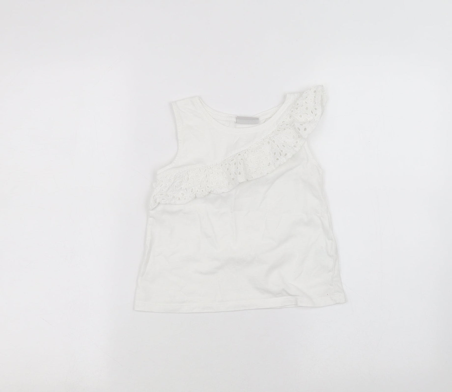Matalan Boys White   Basic T-Shirt Size 7 Years