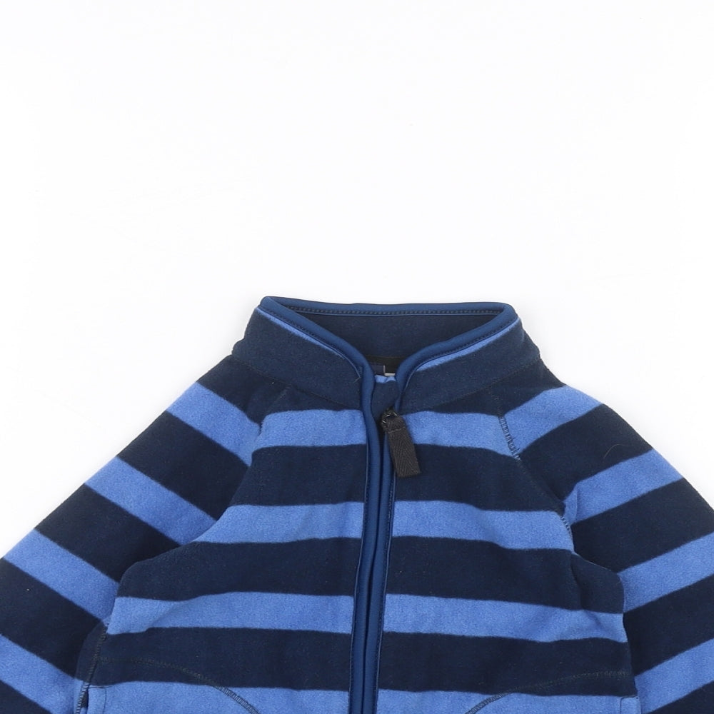 Preworn Baby Blue Striped  Jacket  Size 6-9 Months