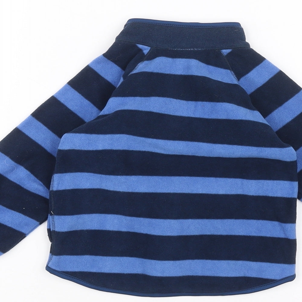 Preworn Baby Blue Striped  Jacket  Size 6-9 Months