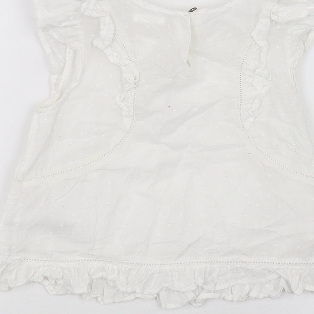 NEXT Girls White   Basic T-Shirt Size 7 Years