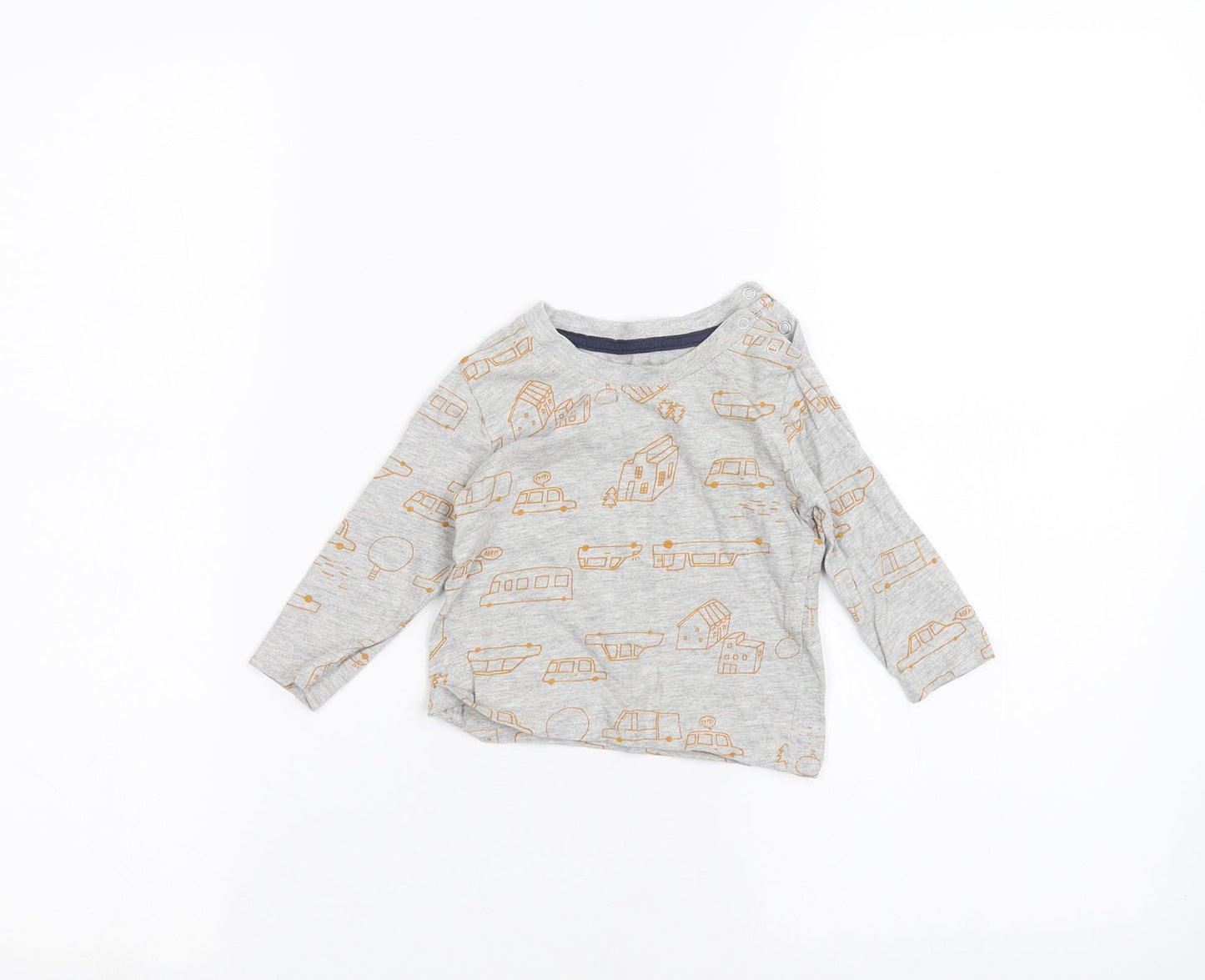 Primark Baby Grey   Basic T-Shirt Size 6-9 Months