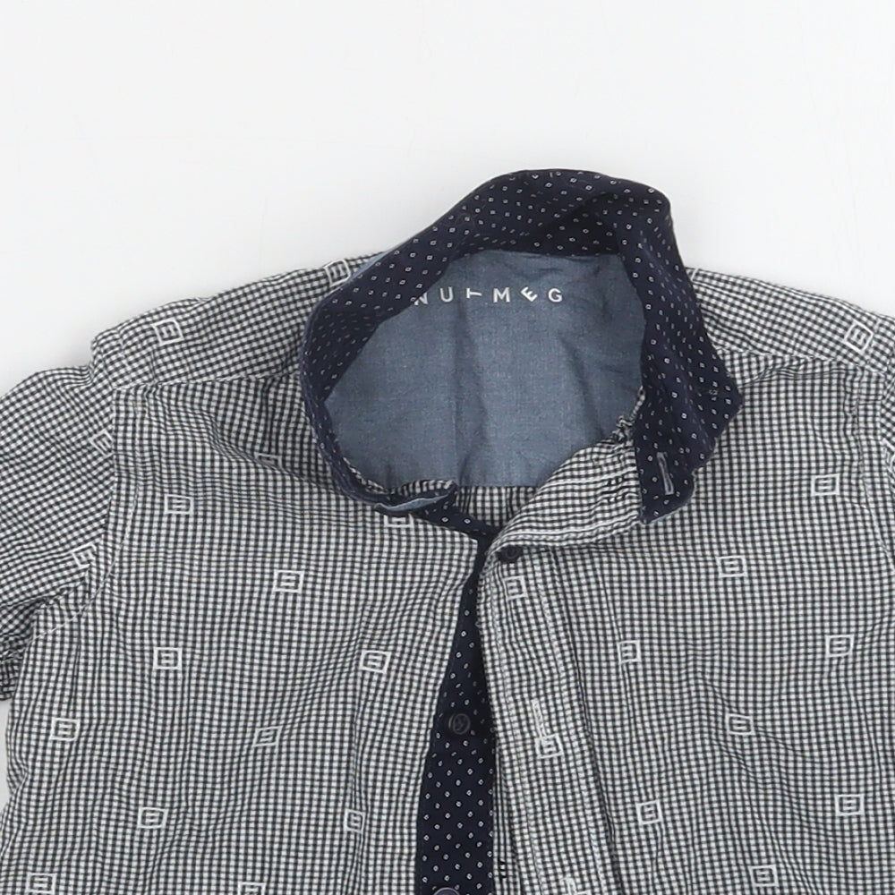 Nutmeg Boys Blue Check  Basic Button-Up Size 18-24 Months