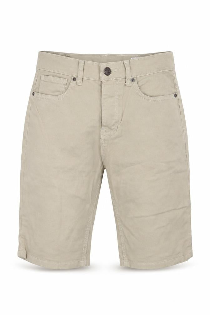 Front view of Denim Co. men’s beige cargo shorts, size 29, in
