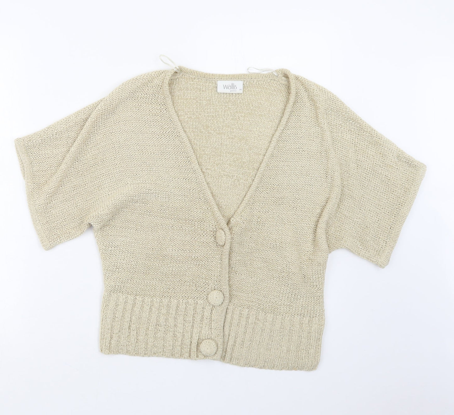 Wallis Womens Beige  Knit Cardigan Jumper Size M