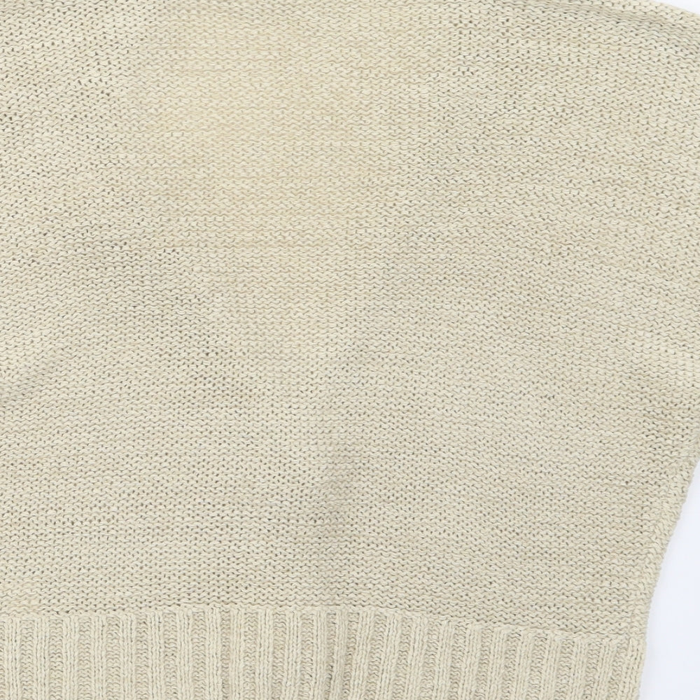 Wallis Womens Beige  Knit Cardigan Jumper Size M