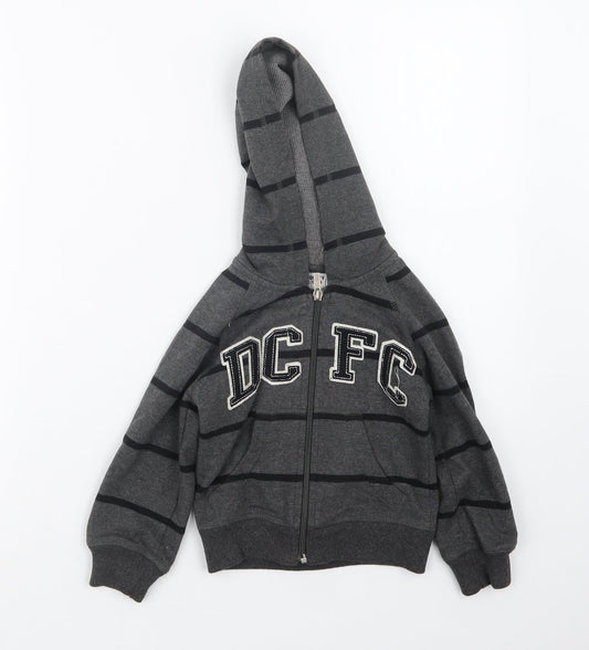 Derby County Football Club Boys Grey Striped  Full Zip Hoodie Size 2-3 Years  - Derby County Football Club