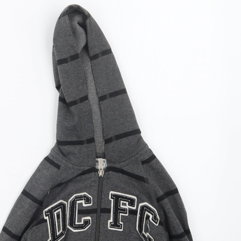 Derby County Football Club Boys Grey Striped  Full Zip Hoodie Size 2-3 Years  - Derby County Football Club