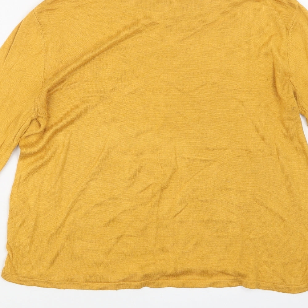 New Look Womens Yellow   Pullover Jumper Size 12