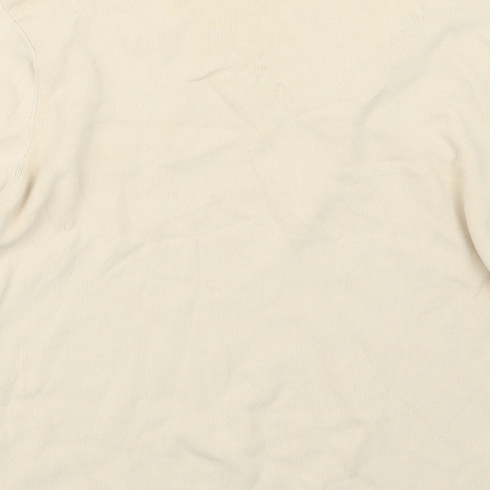 Debbie Morgan Womens Ivory  Knit Pullover Jumper Size M