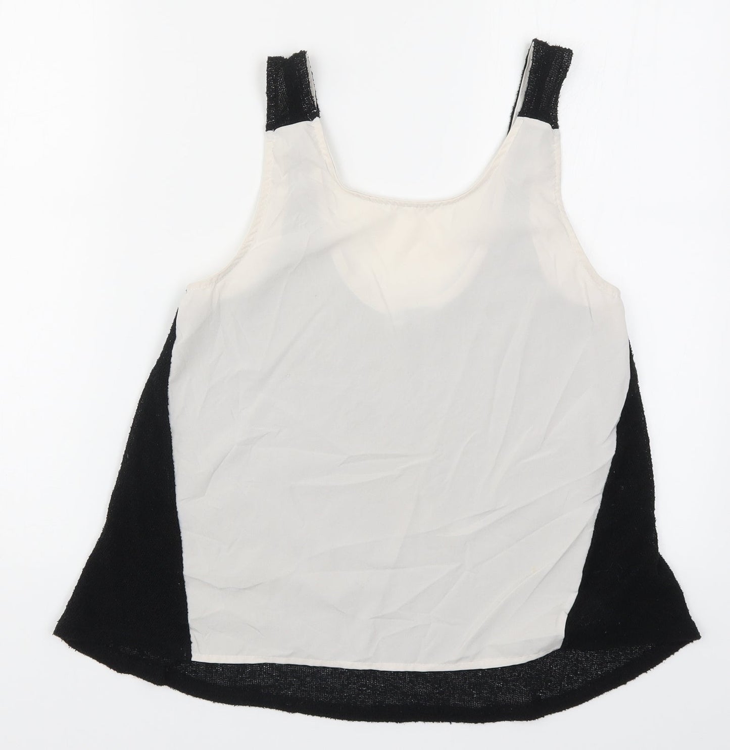 Sparkle & Fade Womens Black   Basic Tank Size S  - Black and White
