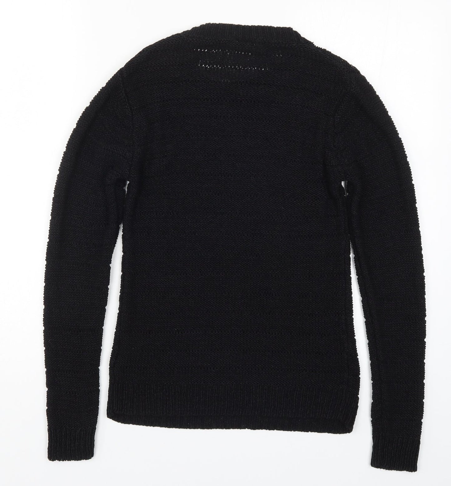 Kismet Womens Black  Knit Pullover Jumper Size S