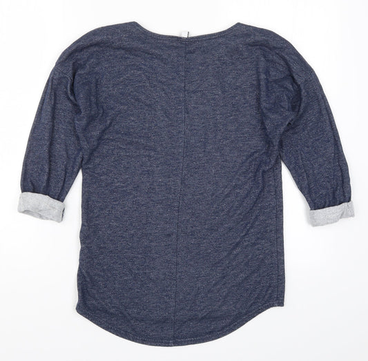 H&M Womens Blue   Pullover Sweatshirt Size XS