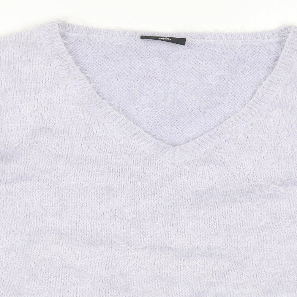 Wallis Womens Purple  Knit Pullover Jumper Size M