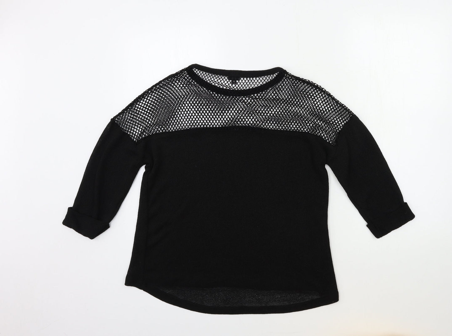 River Island Womens Black  Knit Pullover Jumper Size 8