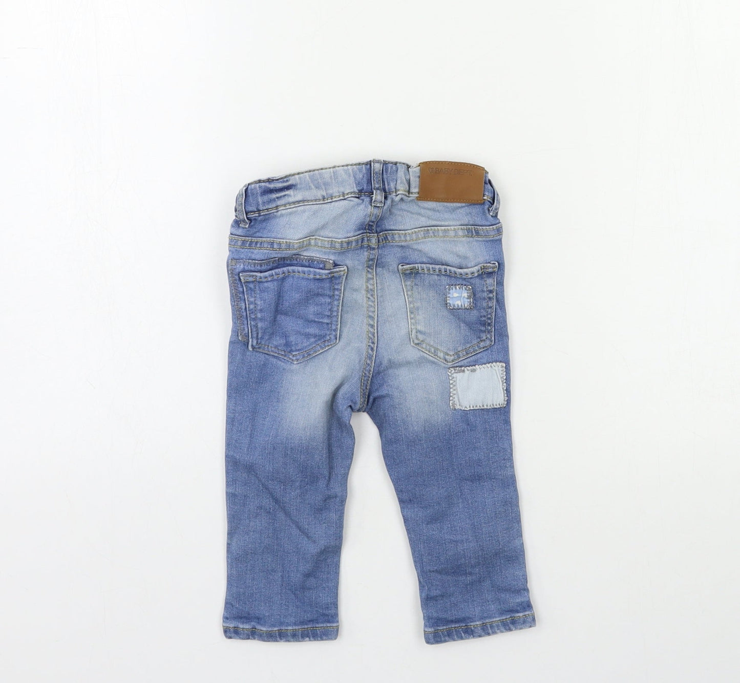 H&M Baby Blue  Denim Cargo Jeans Size 6-9 Months