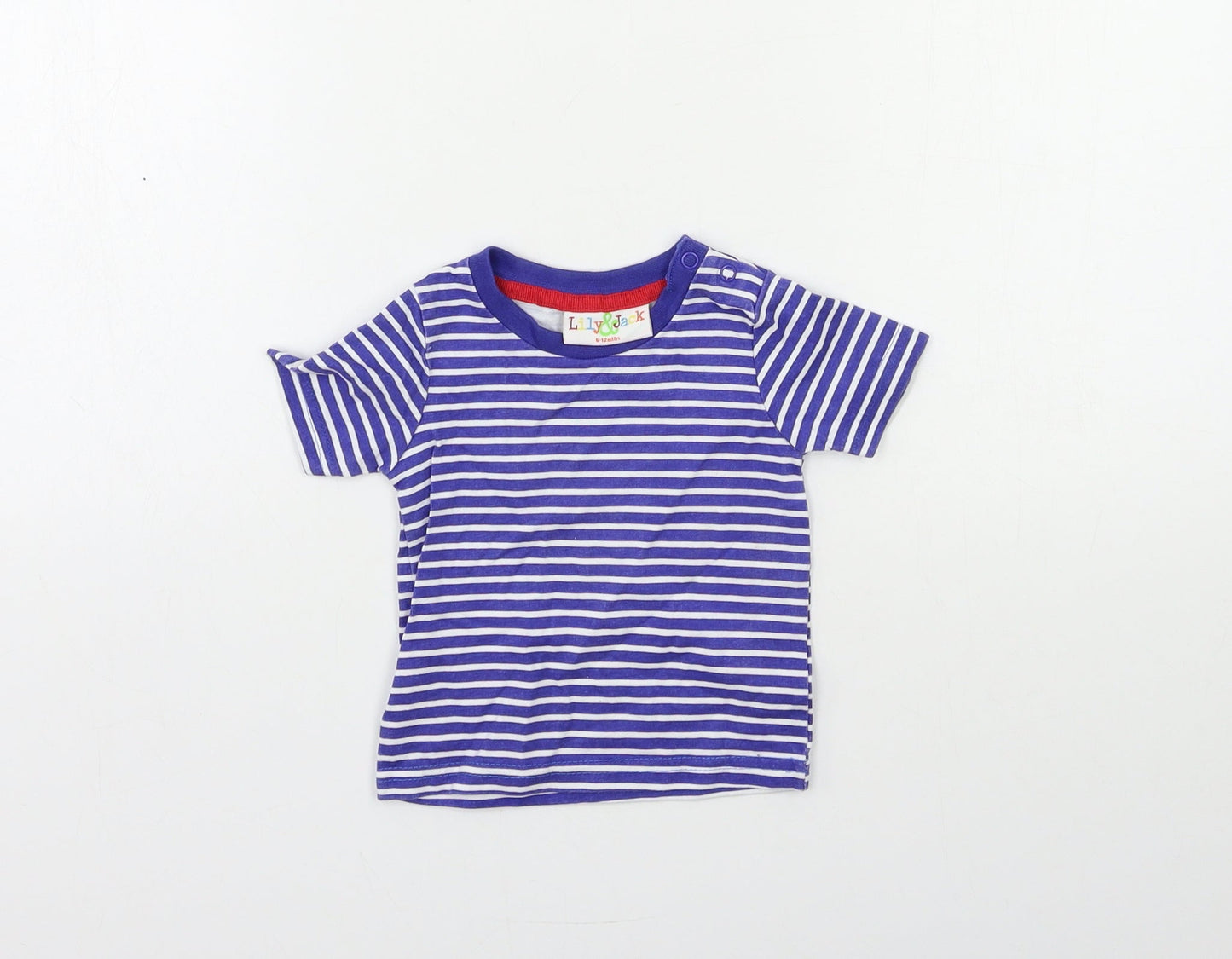 Lily & Jack Baby Blue Striped  Basic T-Shirt Size 6-9 Months
