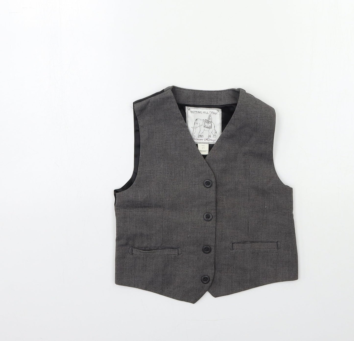 Monsoon Boys Grey   Jacket Waistcoat Size 5-6 Years