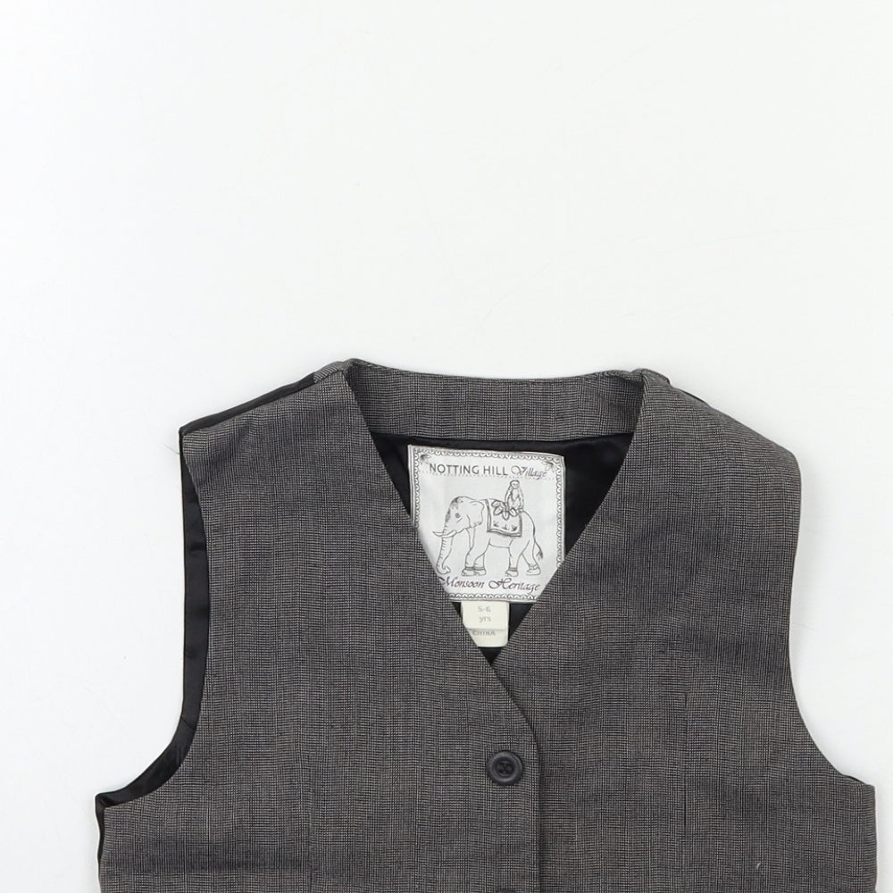 Monsoon Boys Grey   Jacket Waistcoat Size 5-6 Years