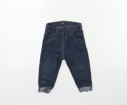 Kiabi Baby Blue  Denim Snow Pants Jeans Size 12 Months