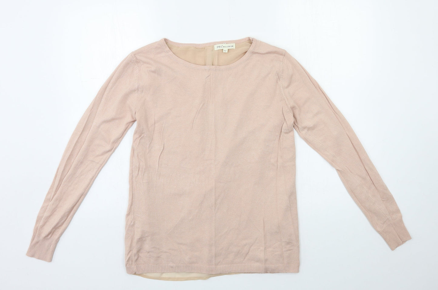 Millenium Womens Pink  Knit Pullover Jumper Size 14