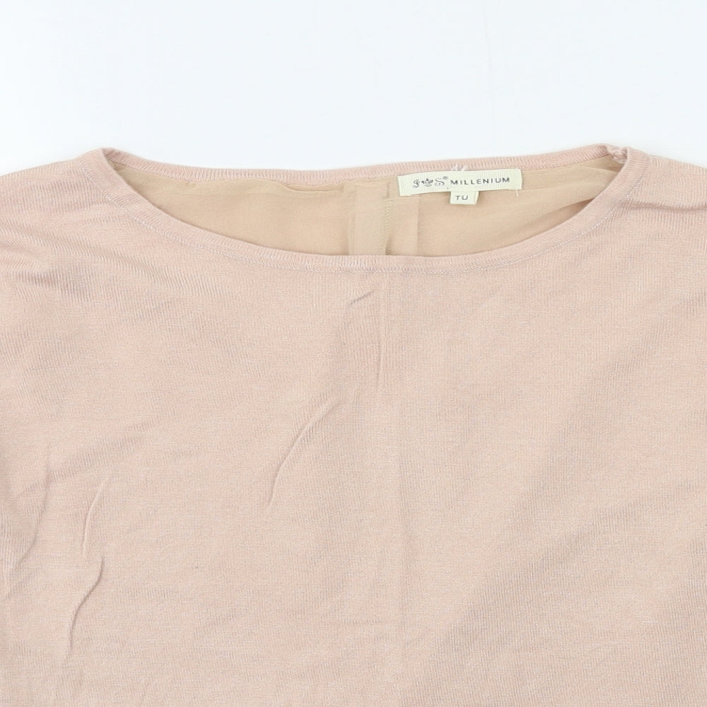 Millenium Womens Pink  Knit Pullover Jumper Size 14
