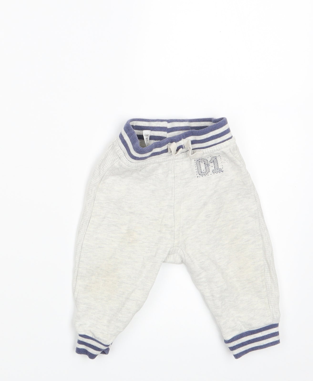 George Boys White   Jogger Leggings Size 6-9 Months  - Waist 14in; Inside  leg 7in
