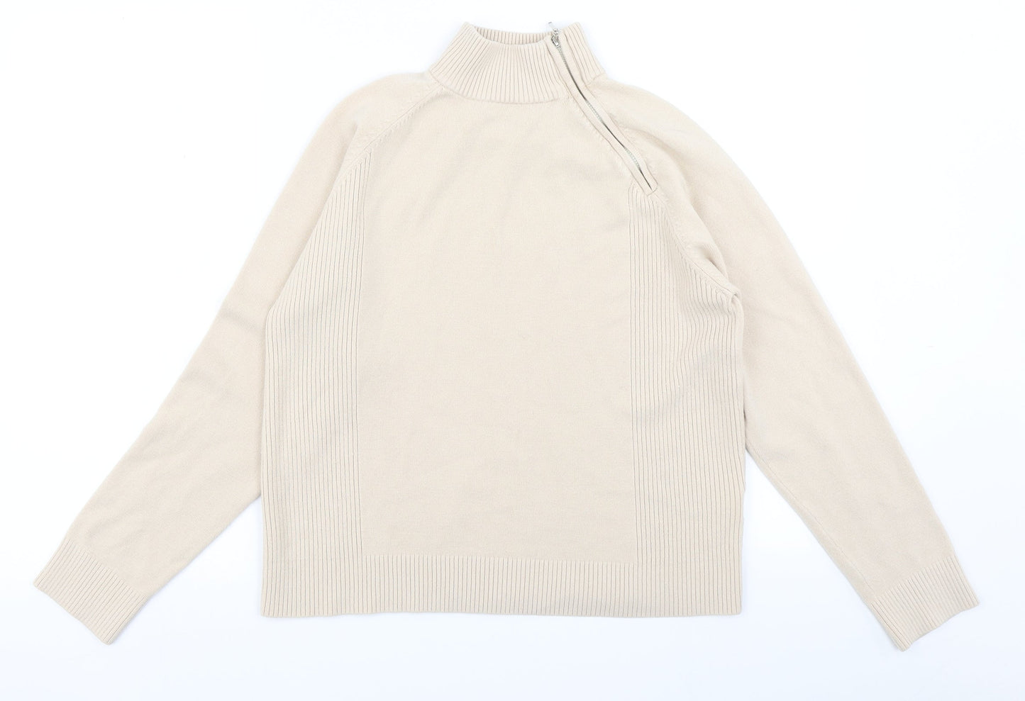 Pure & Natural Womens Beige  Knit Pullover Jumper Size 18