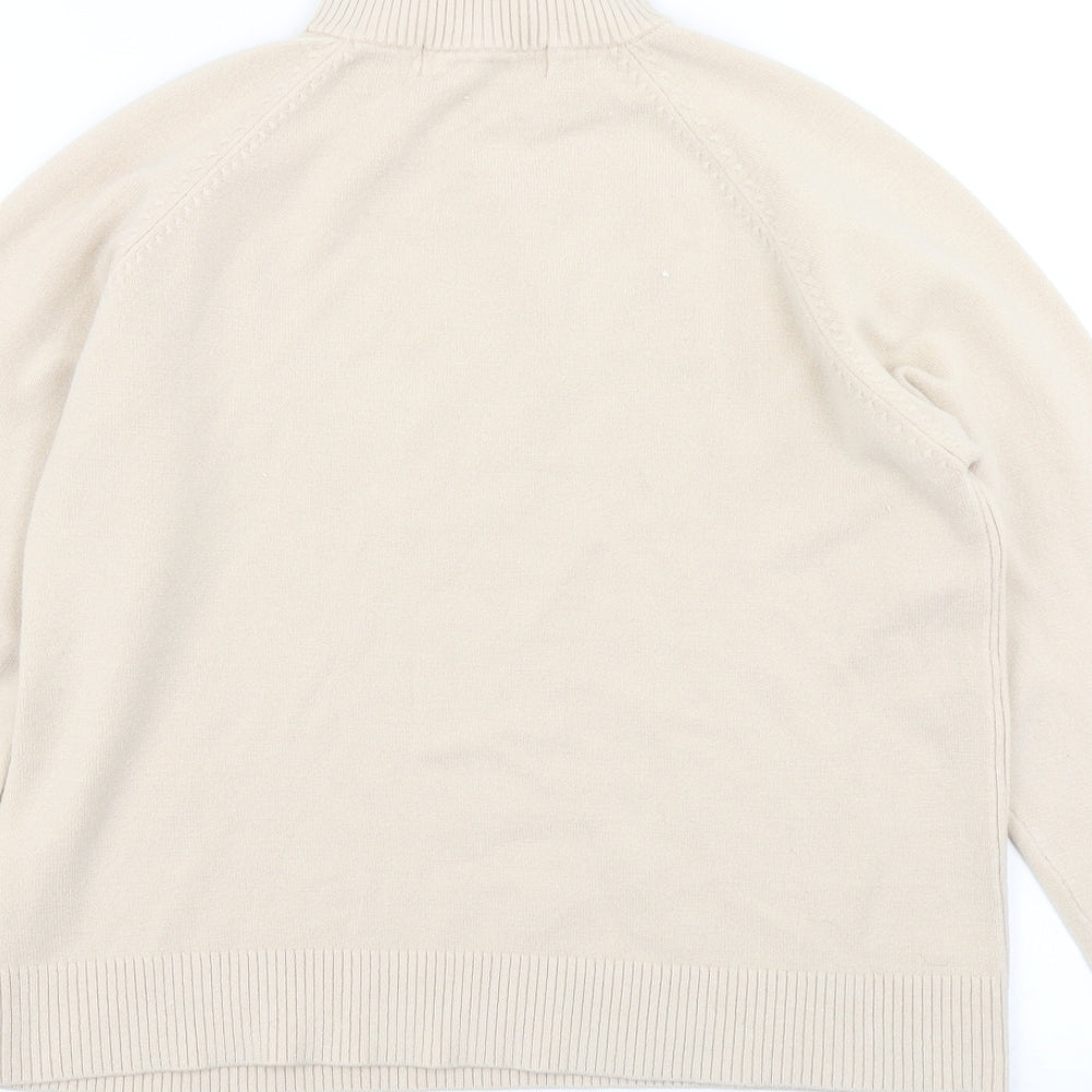 Pure & Natural Womens Beige  Knit Pullover Jumper Size 18
