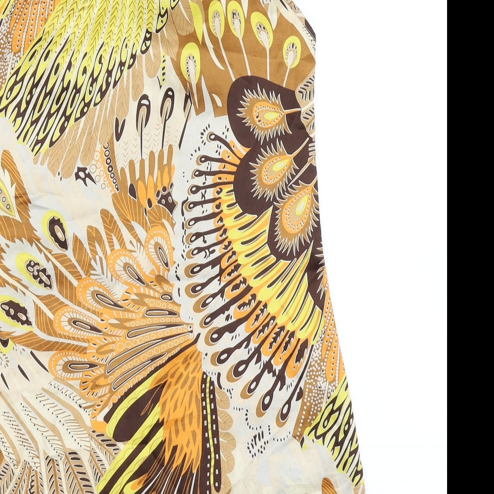 Miso Womens Brown Batik  A-Line  Size 8