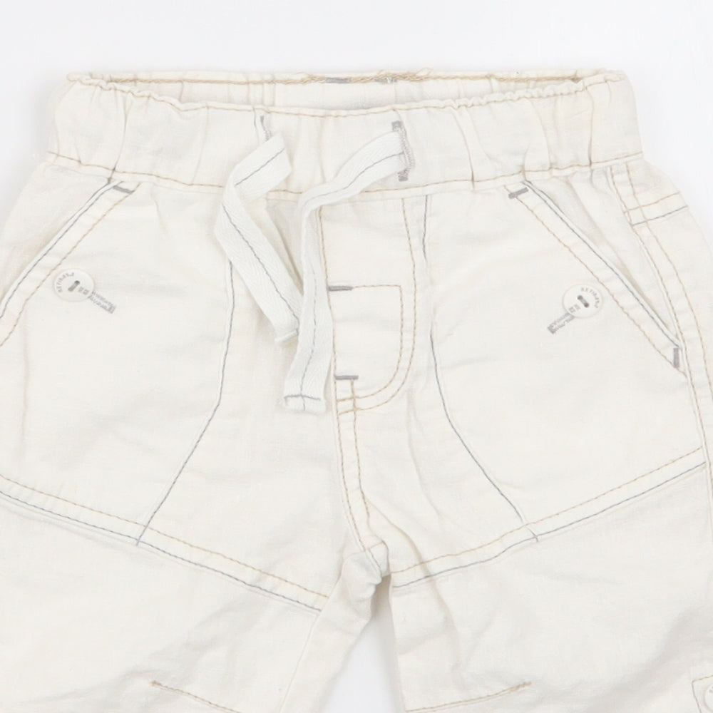 NEXT Girls White   Capri Trousers Size 6-9 Months