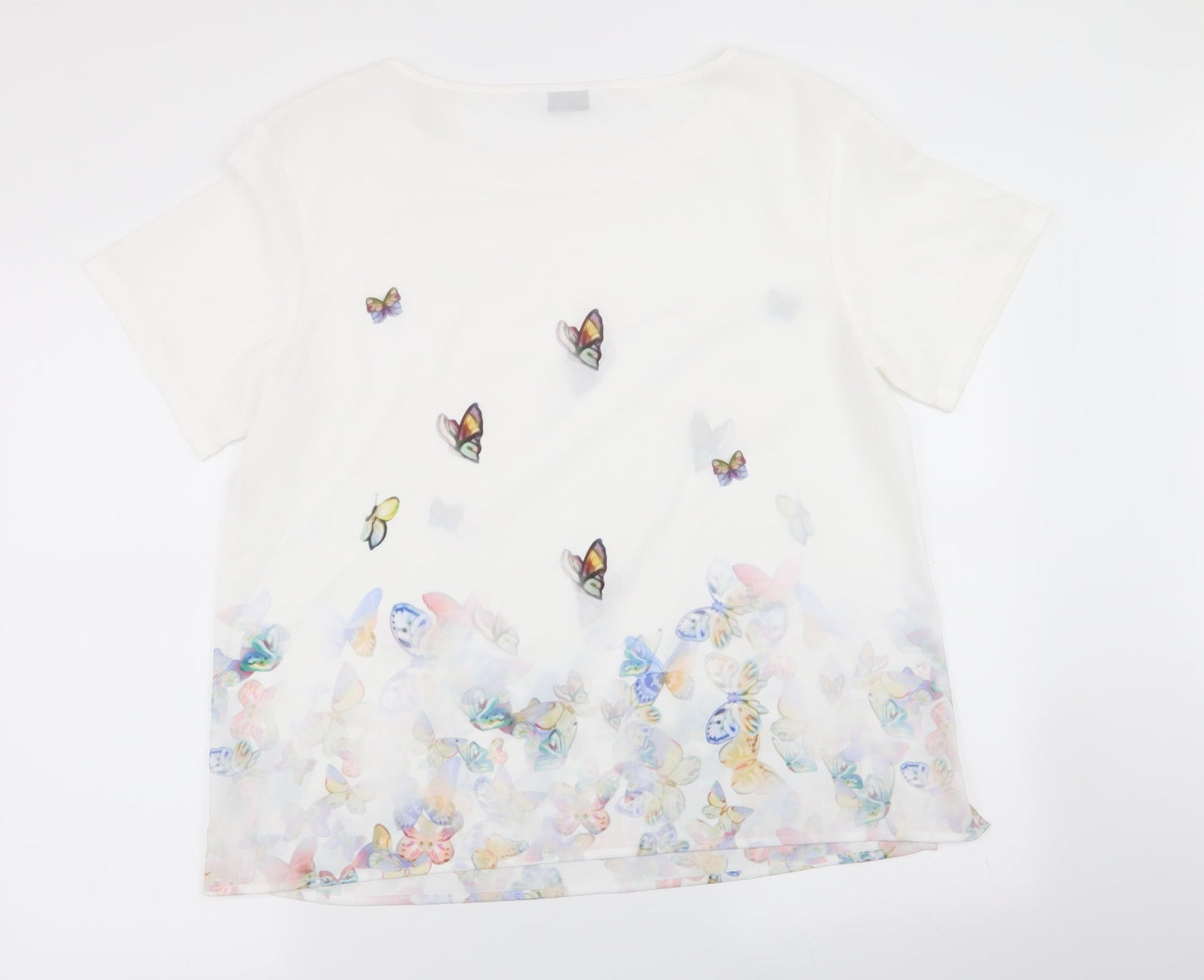 Preworn Womens White   Basic Blouse Size L