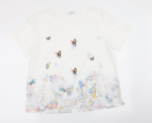 Preworn Womens White   Basic Blouse Size L