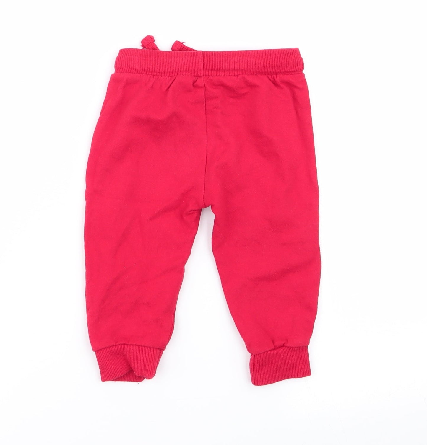 Disney Boys Red   Jogger Trousers Size 12 Months