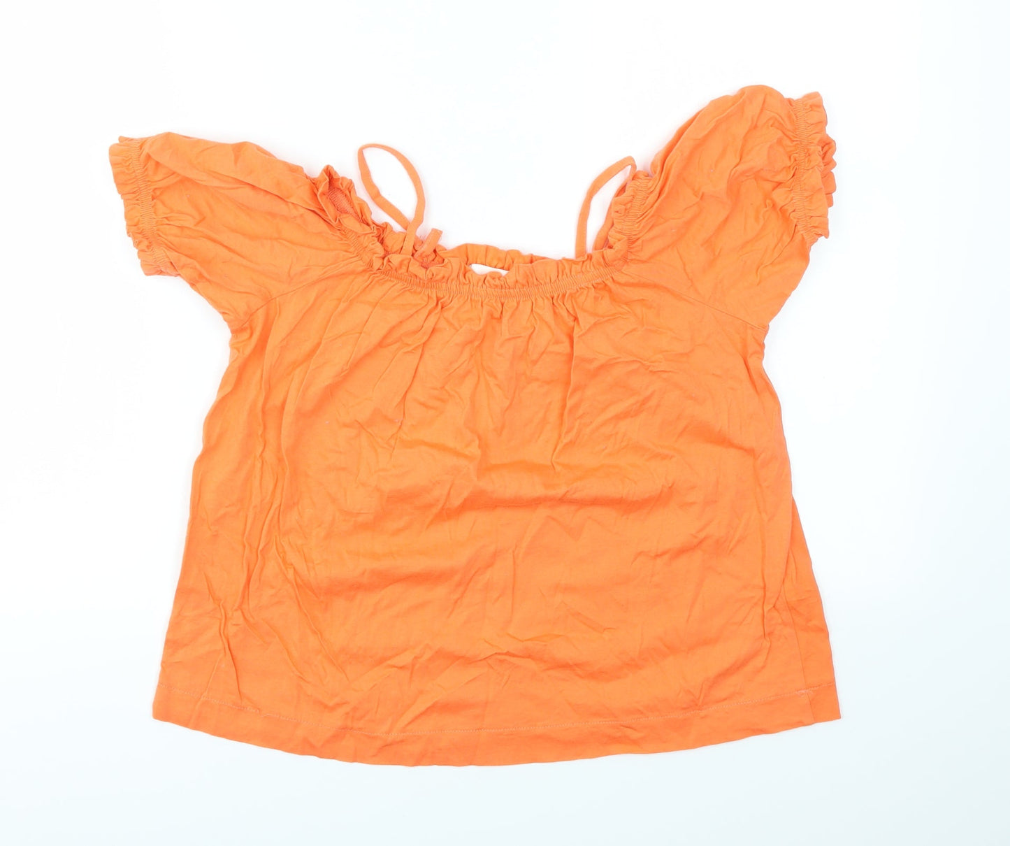 H&M Womens Orange   Basic T-Shirt Size XS