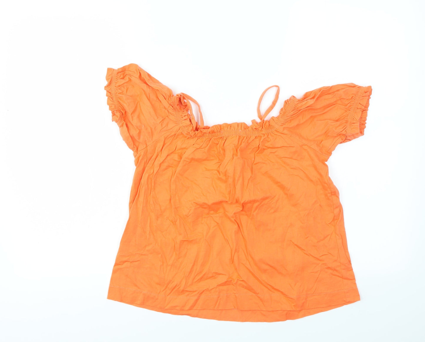 H&M Womens Orange   Basic T-Shirt Size XS