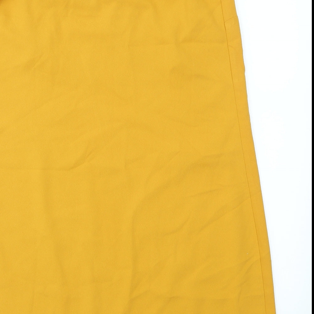 miss guided Womens Yellow   Fit & Flare  Size 12