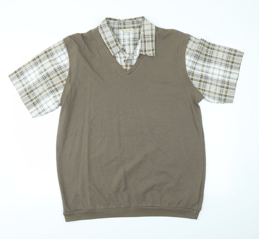 Cotton Traders Mens Brown   Pullover Sweatshirt Size L