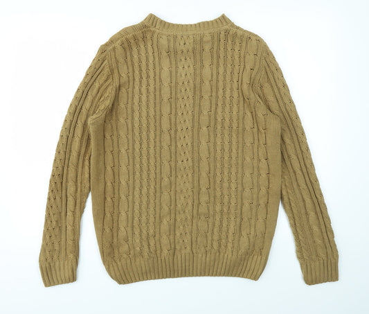 Cedar Wood State Mens Brown   Pullover Sweatshirt Size S