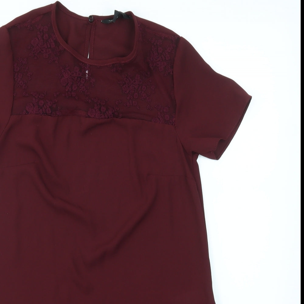 New Look Womens Red   Basic Blouse Size 6