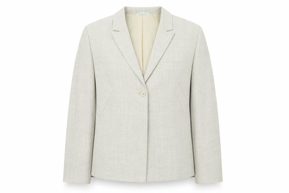 M&S Womens Beige   Jacket Blazer Size 14