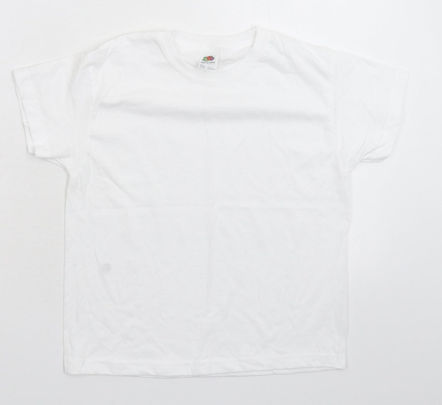 Fruit of the Loom Boys White   Basic T-Shirt Size 5-6 Years