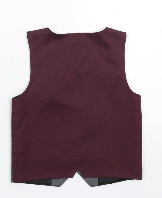 Preworn Boys Grey   Jacket Waistcoat Size 3-4 Years