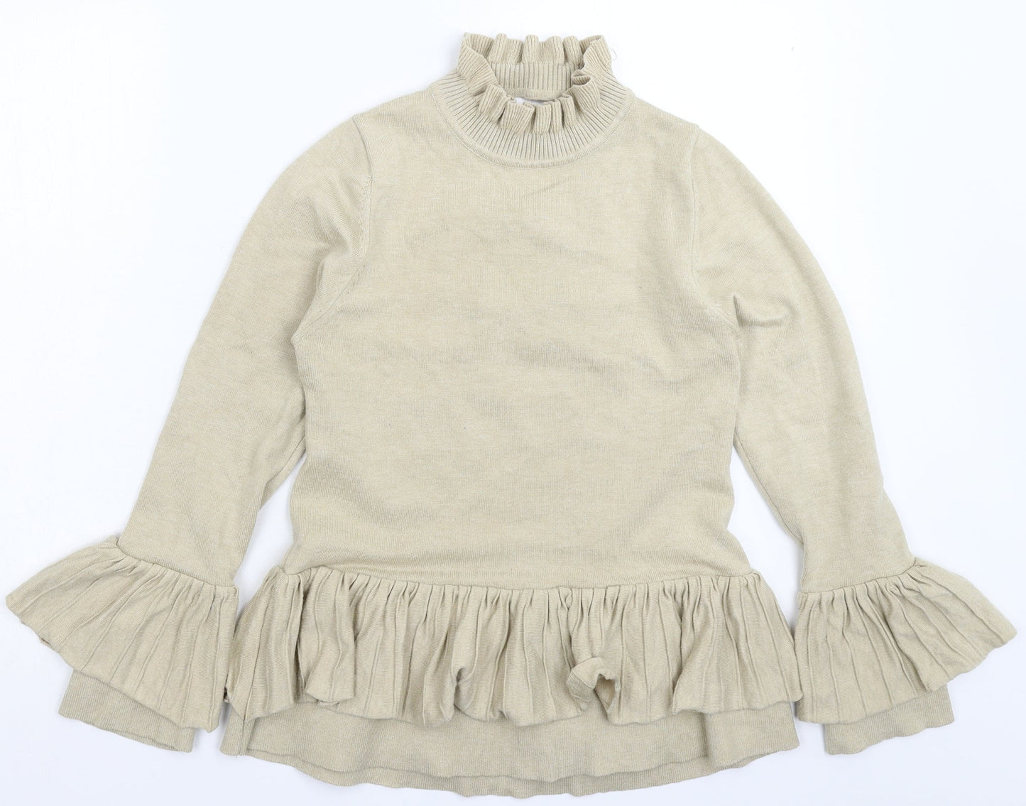 Preworn Womens Beige  Knit Pullover Jumper Size S